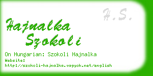 hajnalka szokoli business card